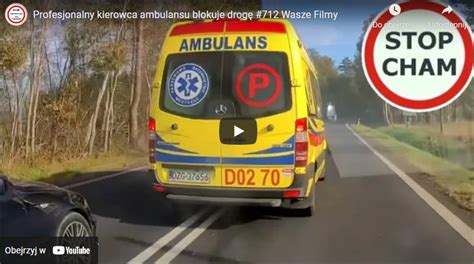 Kierowca Ambulansu Daje Popis Na Drodze