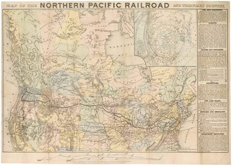 A Particularly Creative Map For Selling Northern Pacific Railroad Lands