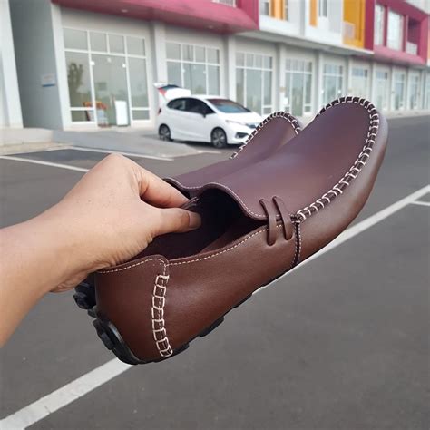 Jual Terbaru Sepatu Pansus Pria Model Polos Kulit Asli Mocasin Slip On