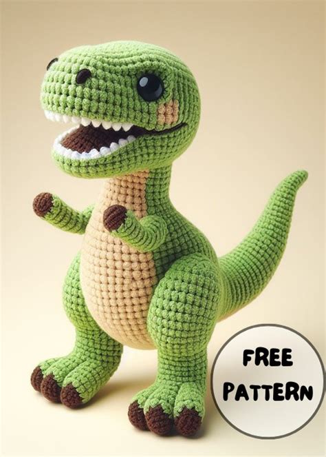 Crochet T Rex Amigurumi Free Pattern All Thing Crafts