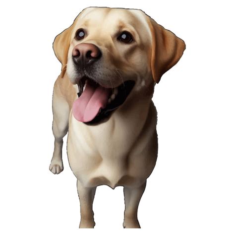 Ilustraci N De Un Labrador Retriever Dorado De Pie Vector Premium