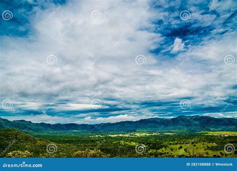 Stunning Aerial View Of A Mountain Range In Chapada Dos Veadeiros