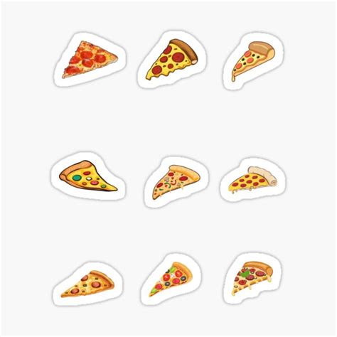 "Pizza 9 stickers pack" Sticker for Sale by redakhatib | Redbubble