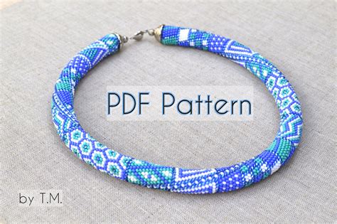 Pdf Pattern Patchwork Bead Crochet Bead Crochet Rope Seed Bead Etsy