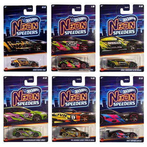 Комплект от метални коли Hot Wheels Neon Speeders eMAG bg