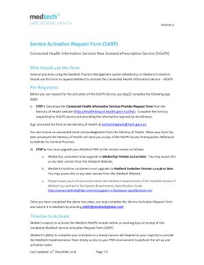 Fillable Online Service Activation Request Form SARF Fax Email Print
