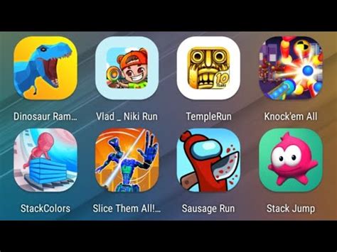 DinoSaur Rampage Vlad Niki Run Temple Run Knock Em All Stack Colors