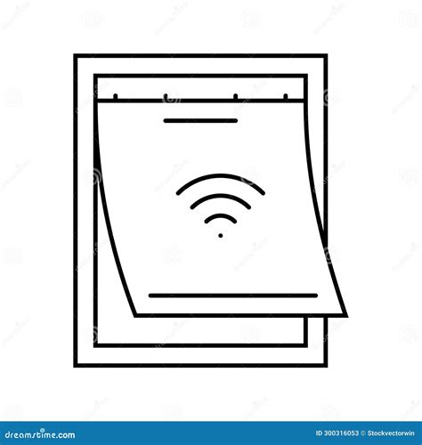 Smart Pet Door Home Line Icon Vector Illustration Stock Vector