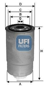 Ufi Kraftstofffilter F R Chrysler Dodge Jeep Ebay