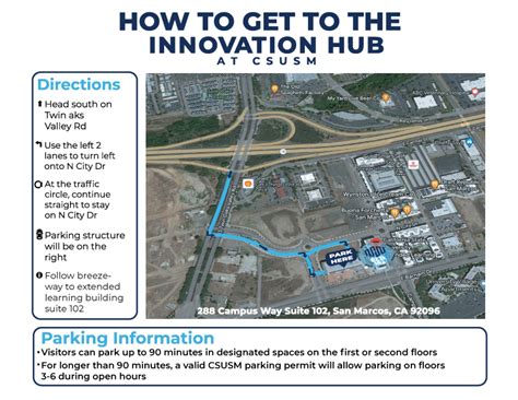 Contact, Directions, & Information | Innovation Hub | CSUSM