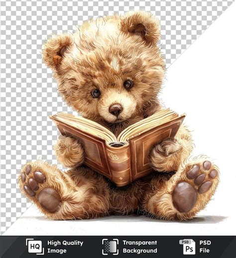 Teddy Bear Reading Psd High Quality Free Psd Templates For Download