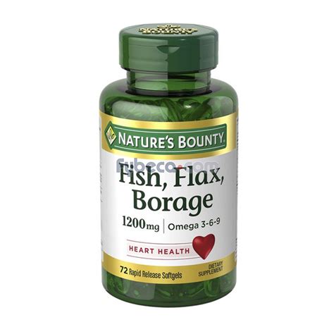 Nature S Bounty Aceite De Pescado Linaza Y Borraja Mg Frasco Fybeca