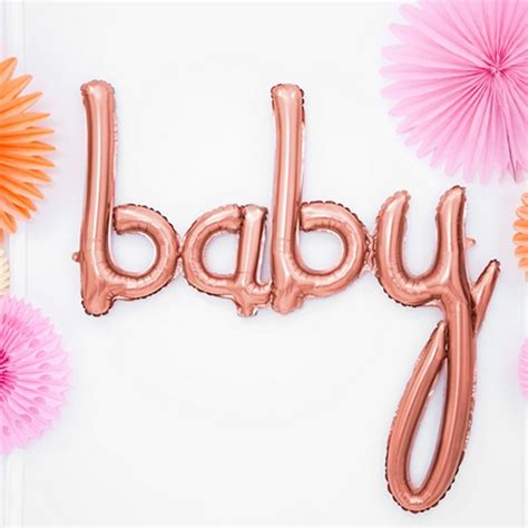 Baby Folieballon X Cm Rosegold Tal Bogstaver Himmelrum Aps