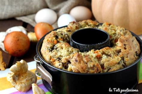 Ciambella Rustica Zucca Funghi E Salsiccia Ricetta Facile E Veloce