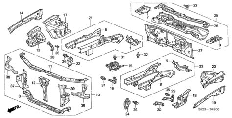 S A Zz Genuine Honda Frame Bulkhead Upper