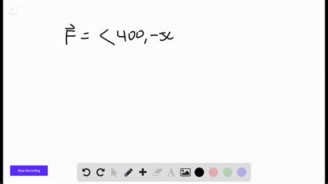 Calculating Work Find The Work Done By The Force F In Moving An Object