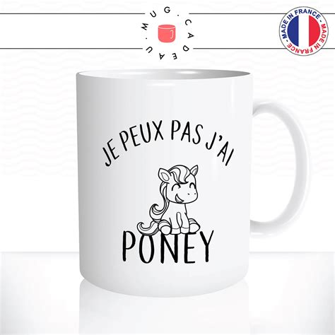 Mug J Peux Pas J Ai Poney Sports Mug Cadeau