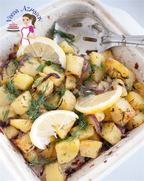 Perfect Roast Lemon Dill Potatoes Veena Azmanov