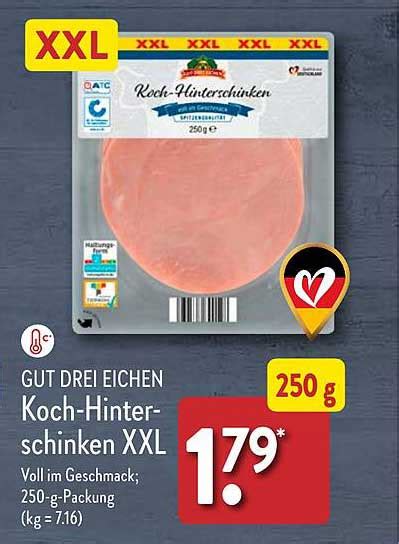 Gut Drei Eichen Koch Hinterschinken Xxl Angebot Bei Aldi Nord