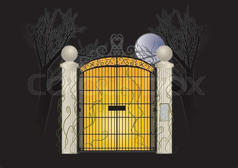 Halloween Gate Stock Vector Colourbox