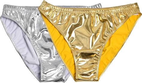 Kepblom Women Shiny Metallic Panty Briefs High Cut Ballet