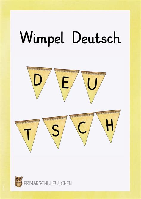 Wimpel Deutsch Unterrichtsmaterial in den Fächern Deutsch