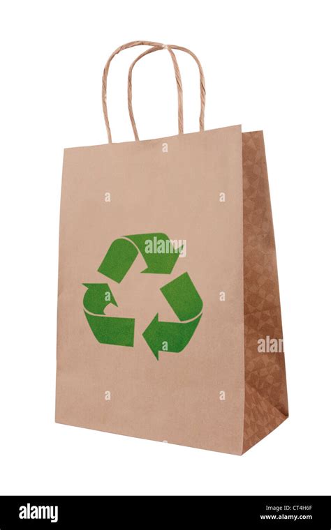 Ecological Brown Paper Bag With Recycling Symbol Stock Photo Alamy