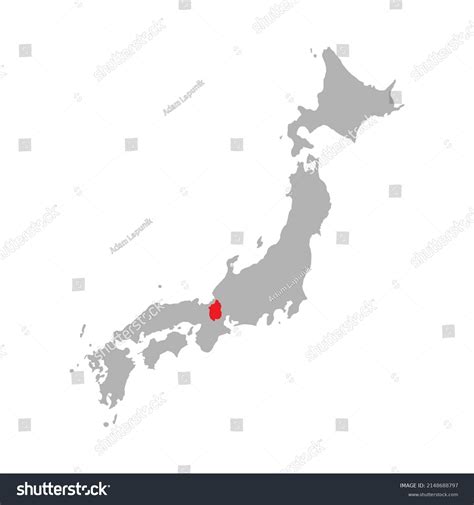 Shiga Prefecture Highlighted On Map Japan Stock Vector (Royalty Free ...