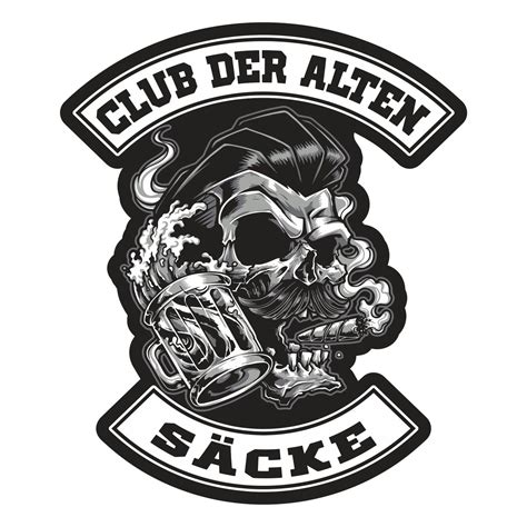 Aufkleber Club der alten Säcke TShirt Shop Witzig Hart Sexy Einzigartig