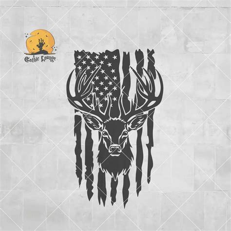 US Deer Head Deerhead Svg Deer Svg Hunting Svg Hunting Clipart American