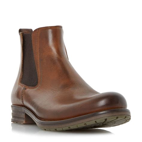 Lyst Dune Crusher Rugged Chelsea Boots In Brown For Men