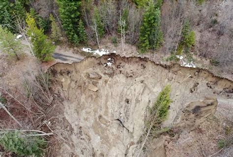 Landslide Closes Major Roadway And Rail Trail In British Columbia Canada