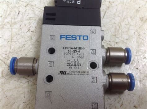 Festo Cpe M Bh L Qs Pneumatic Valve Vdc Msze Dc Ebay