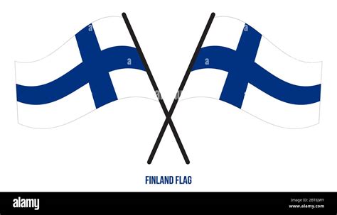 Finland Flag Waving Vector Illustration On White Background Finland