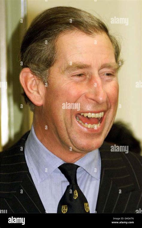 The Prince Of Wales Laughs During A Visit To The Geffrye Museum In East