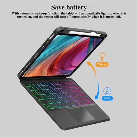 GOOJODOQ Magnetic Removable Case Wireless Bluetooth With Keyboard For