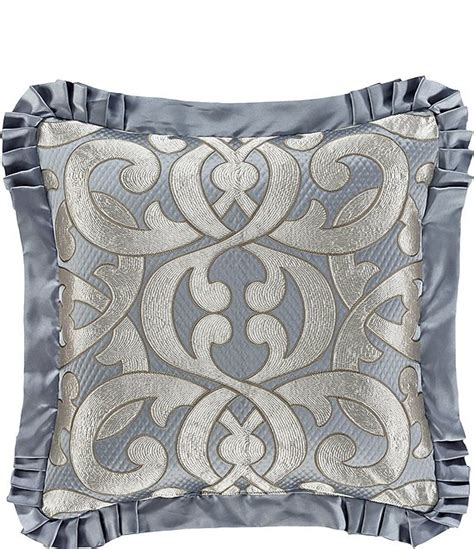 J Queen New York Barocco Pleated Flanged Square Embellished Decorative Throw Pillow Dillard S