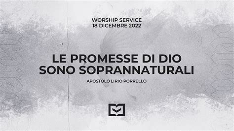 Le Promesse Di Dio Sono Soprannaturali Apostolo Lirio Porrello