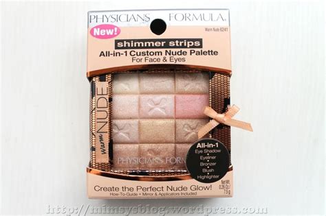 Physicians Formula Shimmer Strips All In Custom Nude Palette For Face Eyes Warm Nude