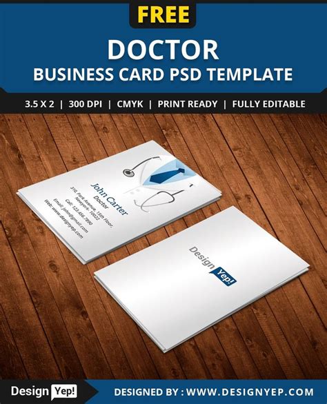 Free Doctor Business Card Template Psd Medical Business Card Doctor