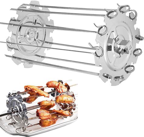 Hayaww BBQ Grill Rotisserie Edelstahlgrill Rondell Rotisserie Korb Aus