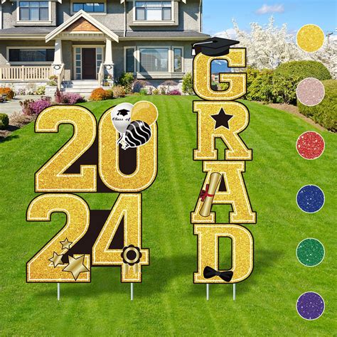 Amazon Pcs Graduation Yard Sign Waterproof Congrats Grad