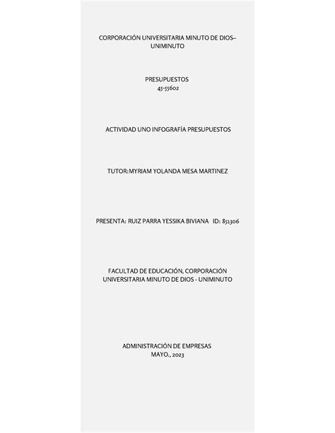 Infografia Sobre Los Aspectos Generales Del Presupuesto Corporaci N