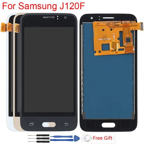 SM J120F LCD AMOLED For Samsung Galaxy J1 2016 LCD Display J120 J120M