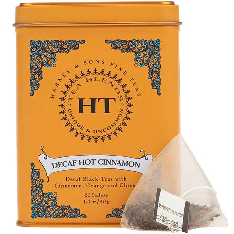 Harney Sons Decaf Hot Cinnamon Tea Sachets Spicy Sweet 20 Ct
