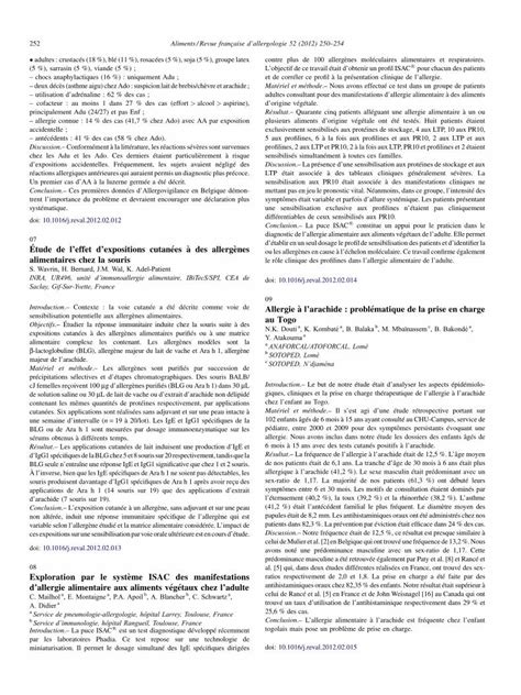 PDF Étude de leffet dexpositions cutanées à des allergènes