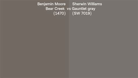 Benjamin Moore Bear Creek 1470 Vs Sherwin Williams Gauntlet Gray Sw