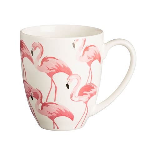 Set Of Flamingo Mugs Mugs Porcelain Mugs Pink Flamingos