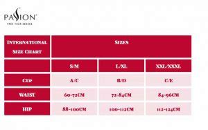 Passion Size Guide Marys Lingerie