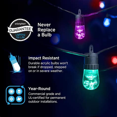 Enbrighten Guirnalda De Luces LED Inteligentes Que Cambian De Color